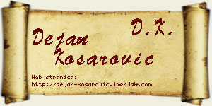 Dejan Košarović vizit kartica
